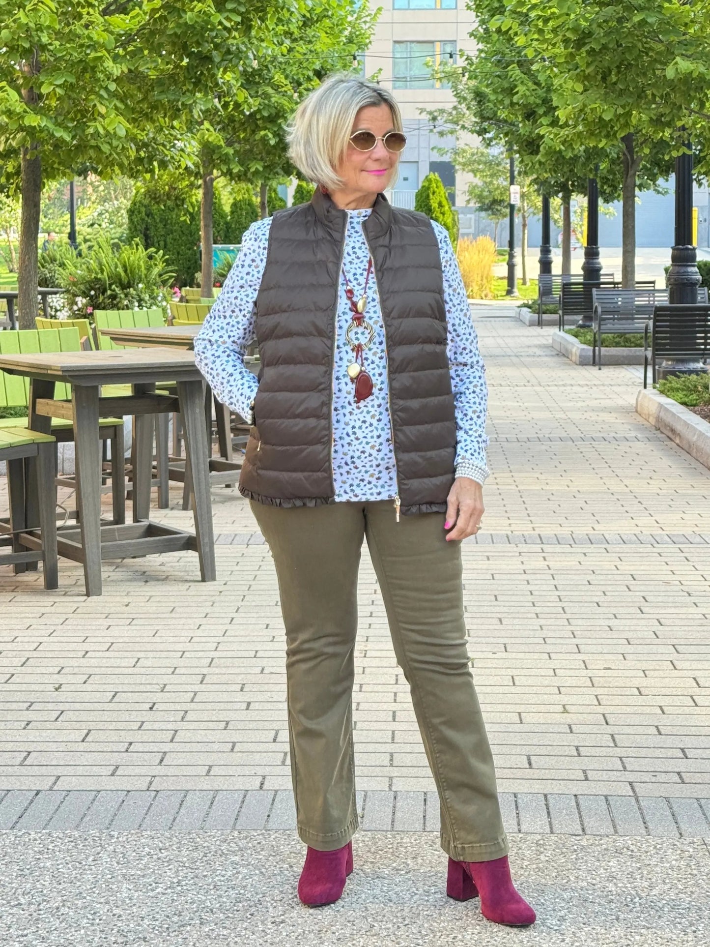 LULU-B OLIVE SHORT PUFFER VEST
