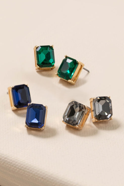 Charlotte's Colorful Crystal Stud Earrings