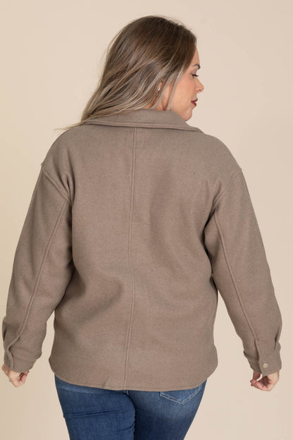 Collared Shackets With Chest Pocket