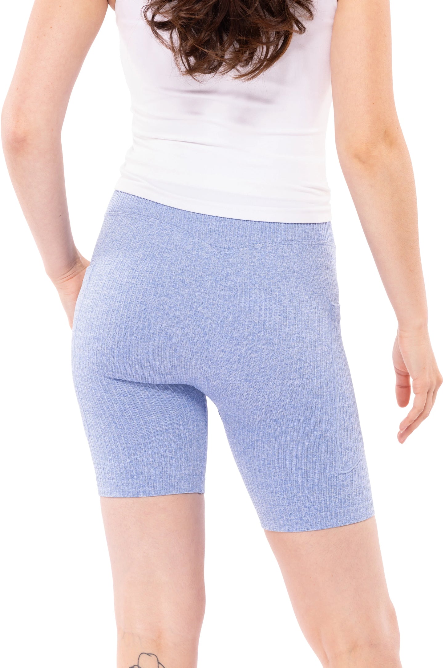Feel Free Women's Sporty Ribbed Biker Shorts