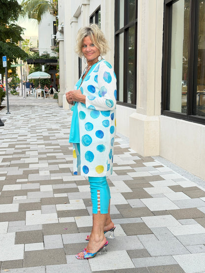 EMBELLISHED LATTICE CAPRI AQUA