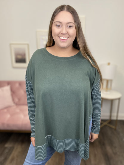 Anytime Anyplace Women's Oversized Long Sleeve Top