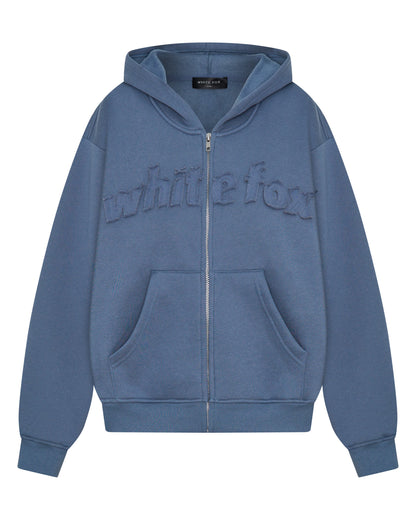 From The Archives Lexi Boxy Zip Front Hoodie Ocean