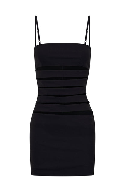 He Won't Hear This Mini Dress Black